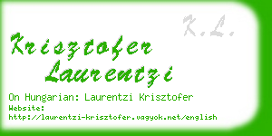 krisztofer laurentzi business card